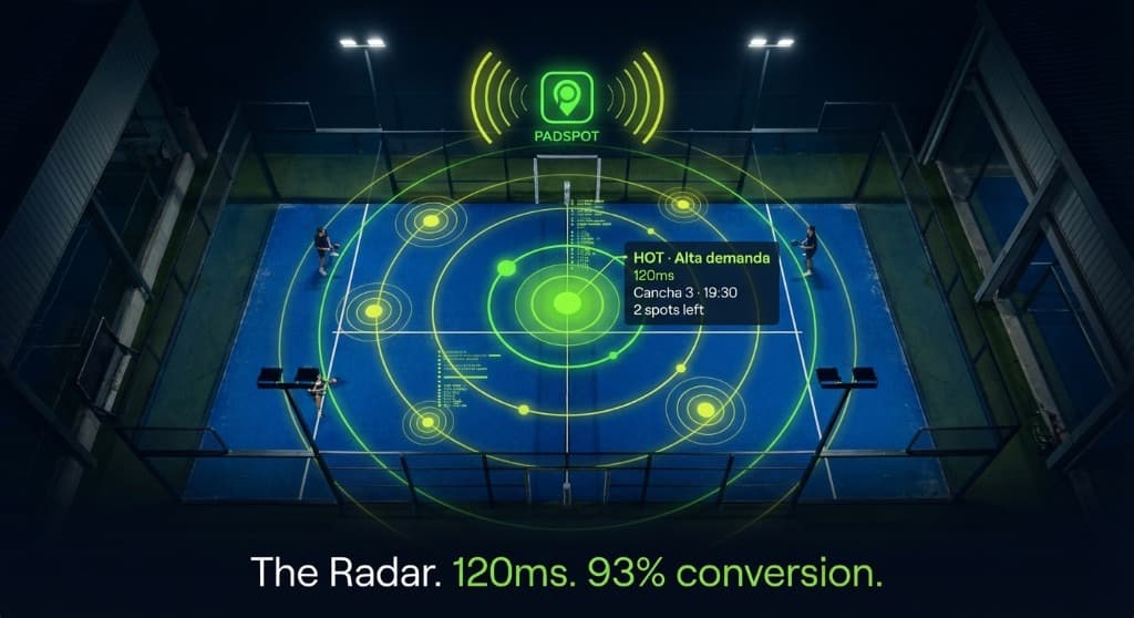 El Radar — canchas cercanas en tiempo real